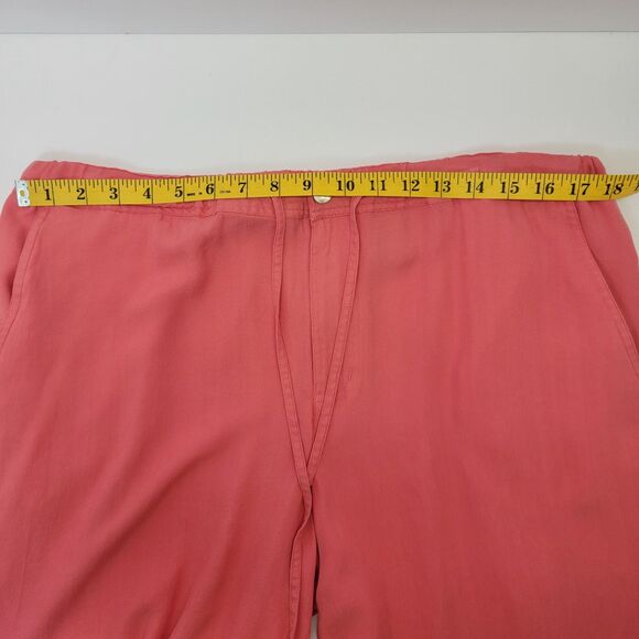 Caribbean Joe Womens Coral Silk/Rayon Capri Resort Beach Lounge Pants Size XL - Picture 4 of 11